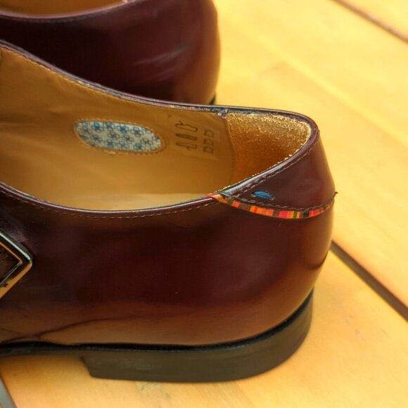 Paul Smith Brown Patent Leather Oxfords with Monk Strap Polished Finish - US 9 - Picture 8 of 9